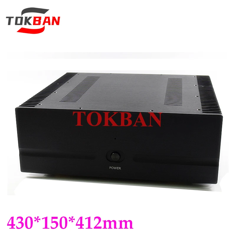 

Корпус усилителя Tokban Audio WA130, 430*150*412 мм, полностью алюминиевый корпус усилителя класса A с радиатором, DIy HIFI Amp чехол Shell