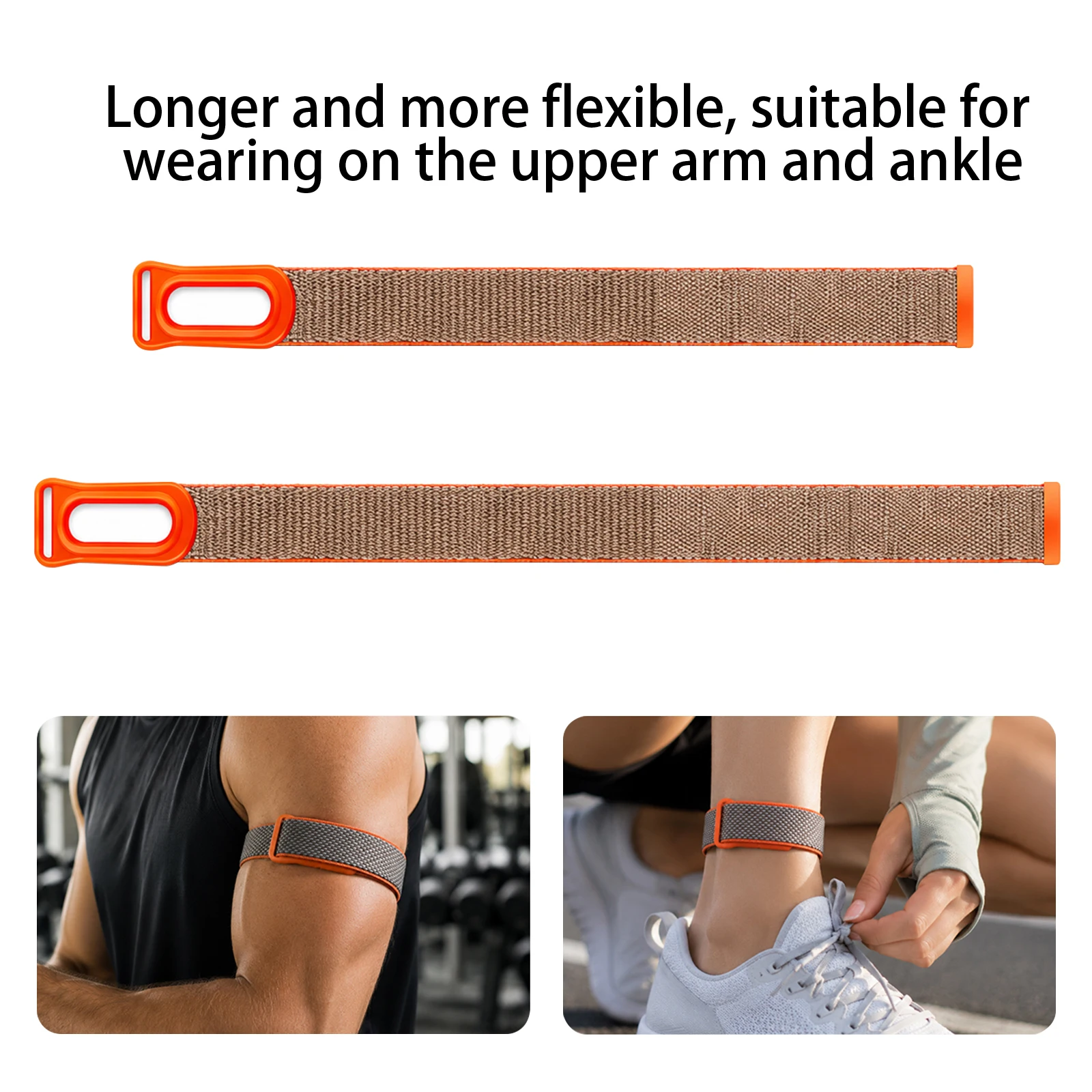 Breathable Nylon Bicep Armband - Adjustable Elastic Sport Strap for Running & Gym Fitness