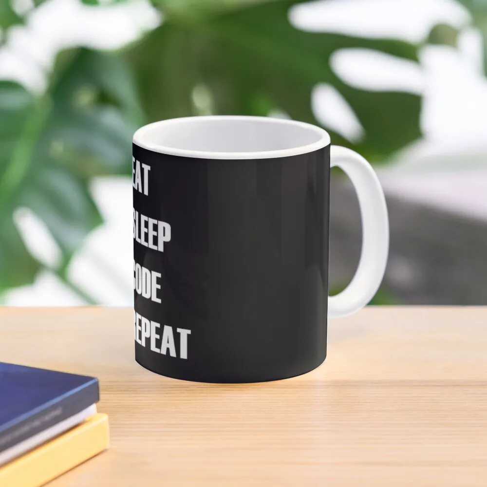 

Eat Sleep Code Repeat Coffee Mug Cups For Porcelain Mug