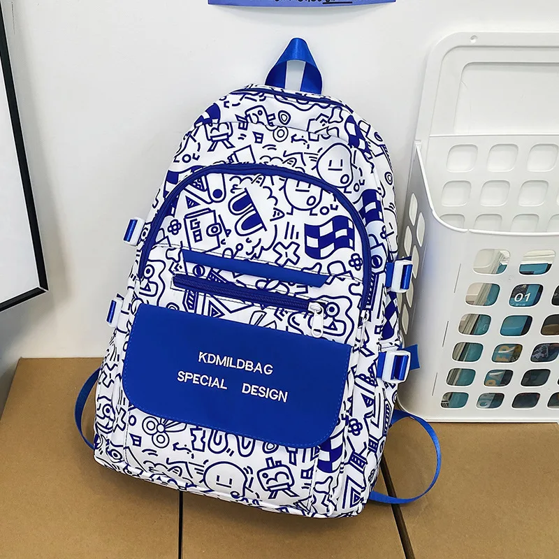 Korean School Backpack Girls Kpop Canvas Rucksack Big Knapsack School Back Bags For Teenage Travel Laptop Bags Unique Mochila