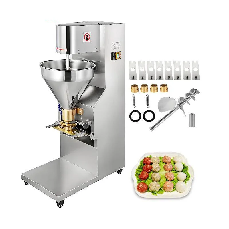 

1100W Electric Meatball Forming Making Machine 280 Pcs/Min Stainless Steel 4 Caster Wheels Kitchen Appliance Commercial