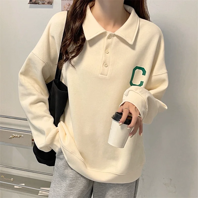 finas manga longa algodão oversized hoodie casual pullovers roupas femininas