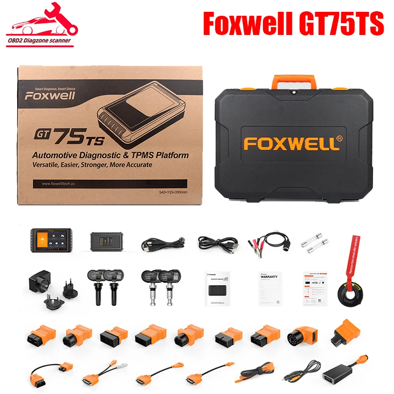 

Foxwell GT75TS OBD2 Car Diagnostics Tools Professional TPMS Service ECU Coding Bidirectional OE-level OBDII Automotive Scanner