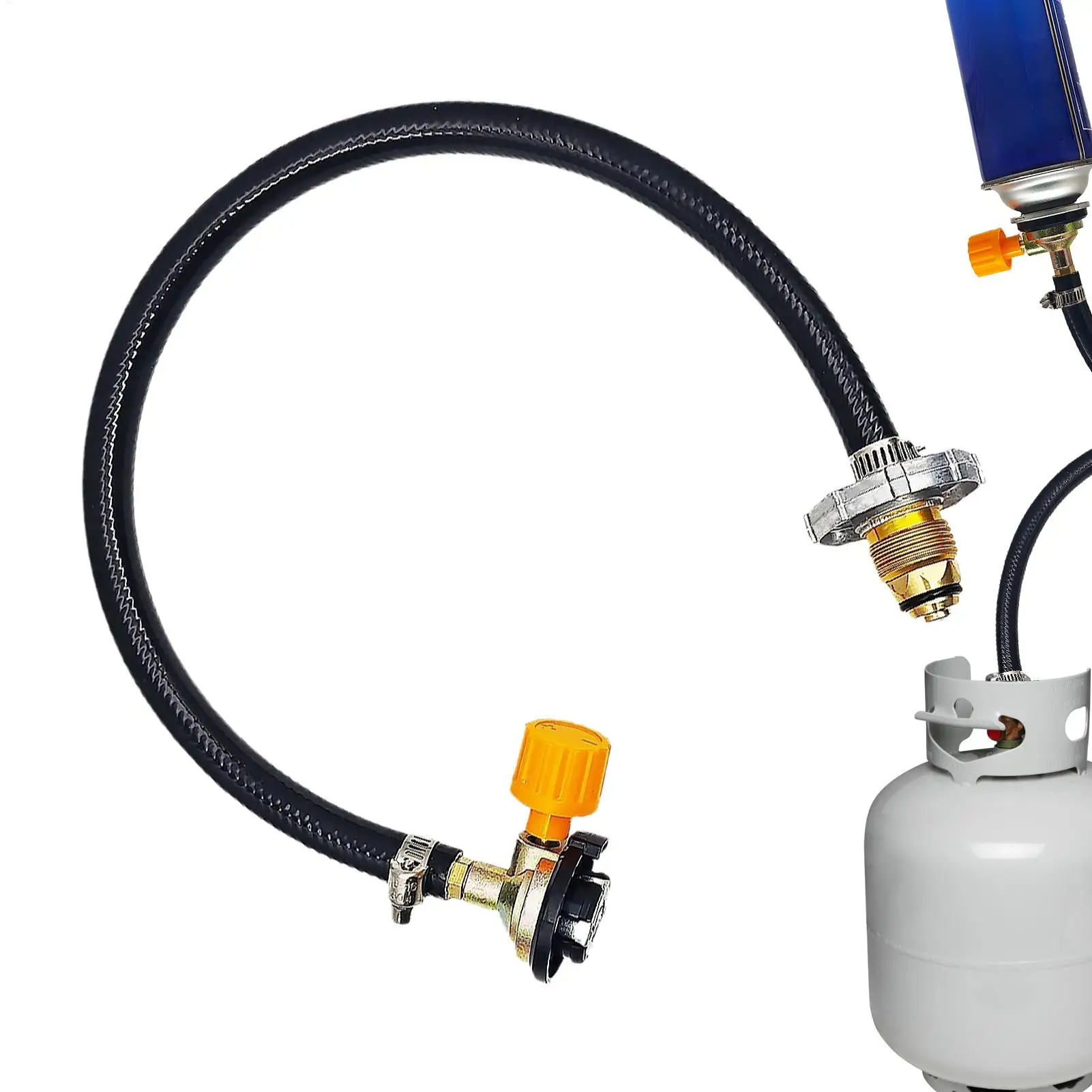 Universal Propane Adapter Hose Connect 1 Lb Small Appliances To Large Tanks Compatible With Portable Heaters