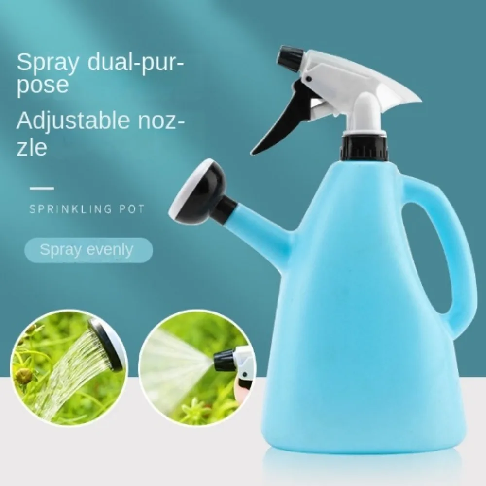 1L Plastic Watering Can Pot 2 In 1 Adjustable Pressure Spray Water Kettle Indoor Garden Plants Flower Sprayer Watering Tool