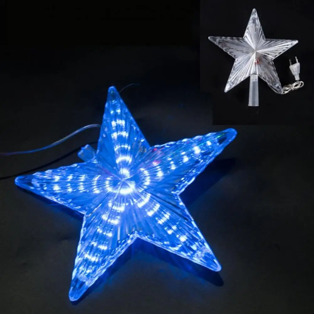 

Xmas Tree Top Star Glowing Led Christmas Tree Topper Shape Waterproof Star Ornament Plug Play Xmas Decor Led Tree Topper