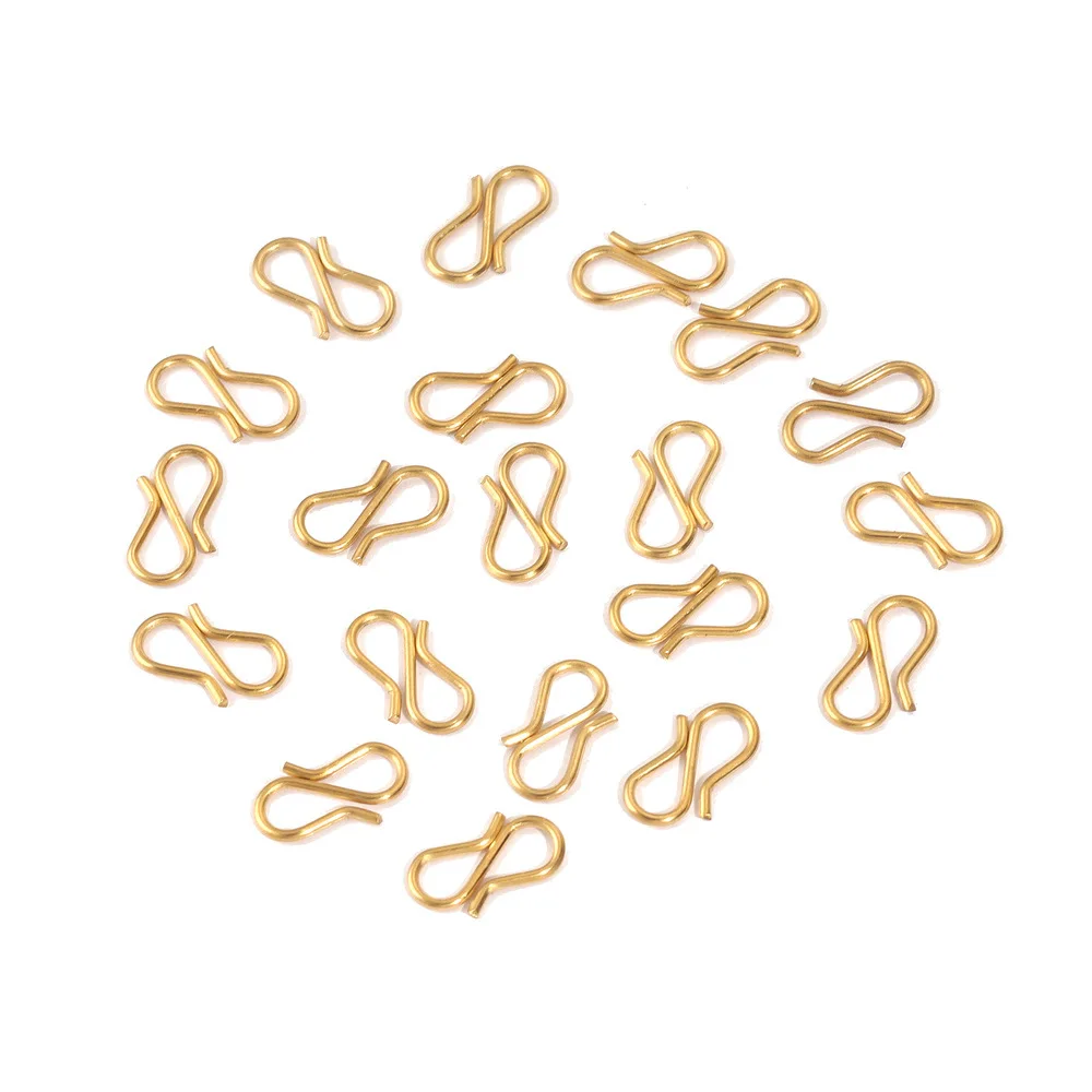 Stainless Steel S-shaped DIY Necklace Clasp Hook 18K Gold Accessories 3