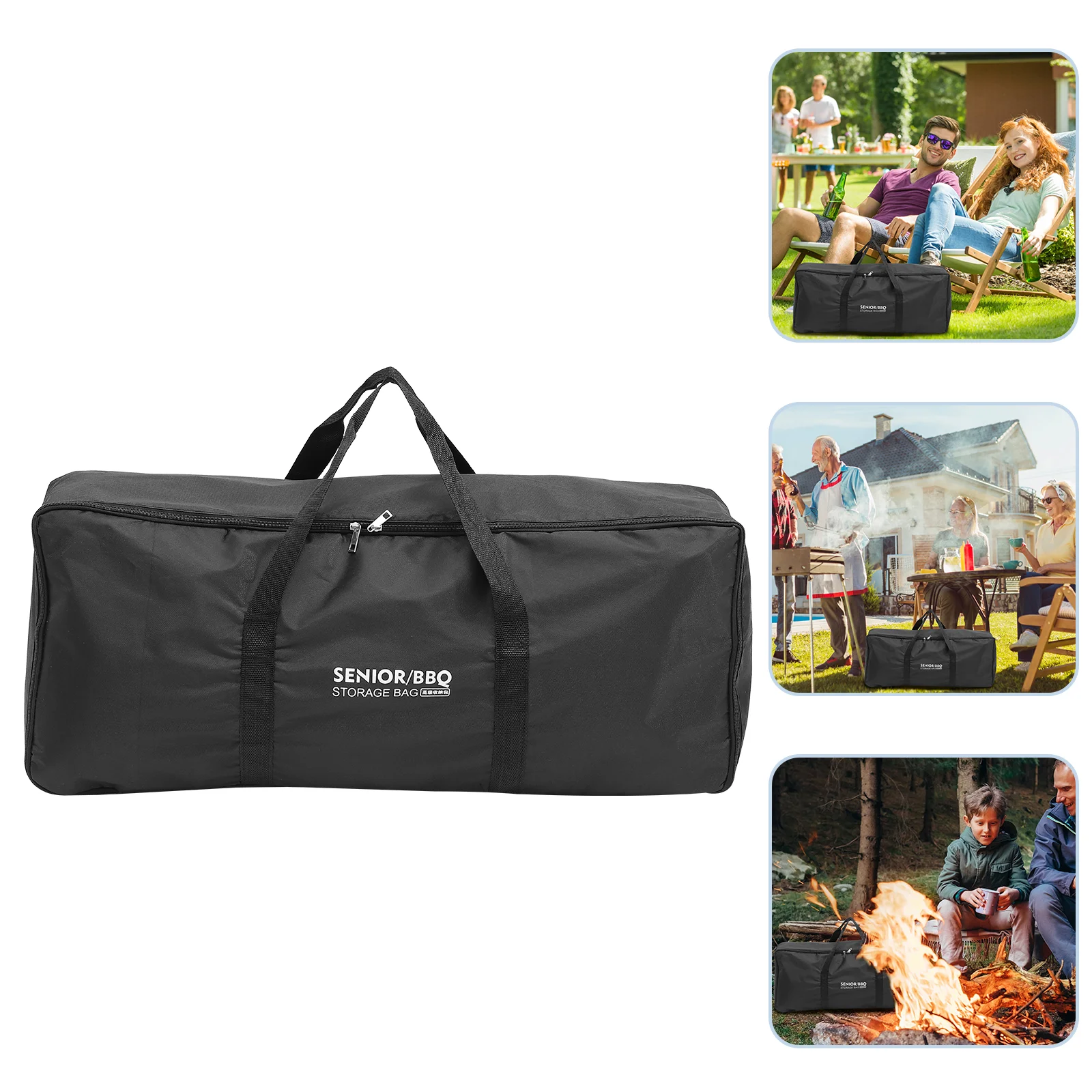 

BBQ Kit Outdoor Folding Grill Tool Bag Storage Large Capacity Grill Container for Grilling Utensils Oxford Cloth Bags Tableware