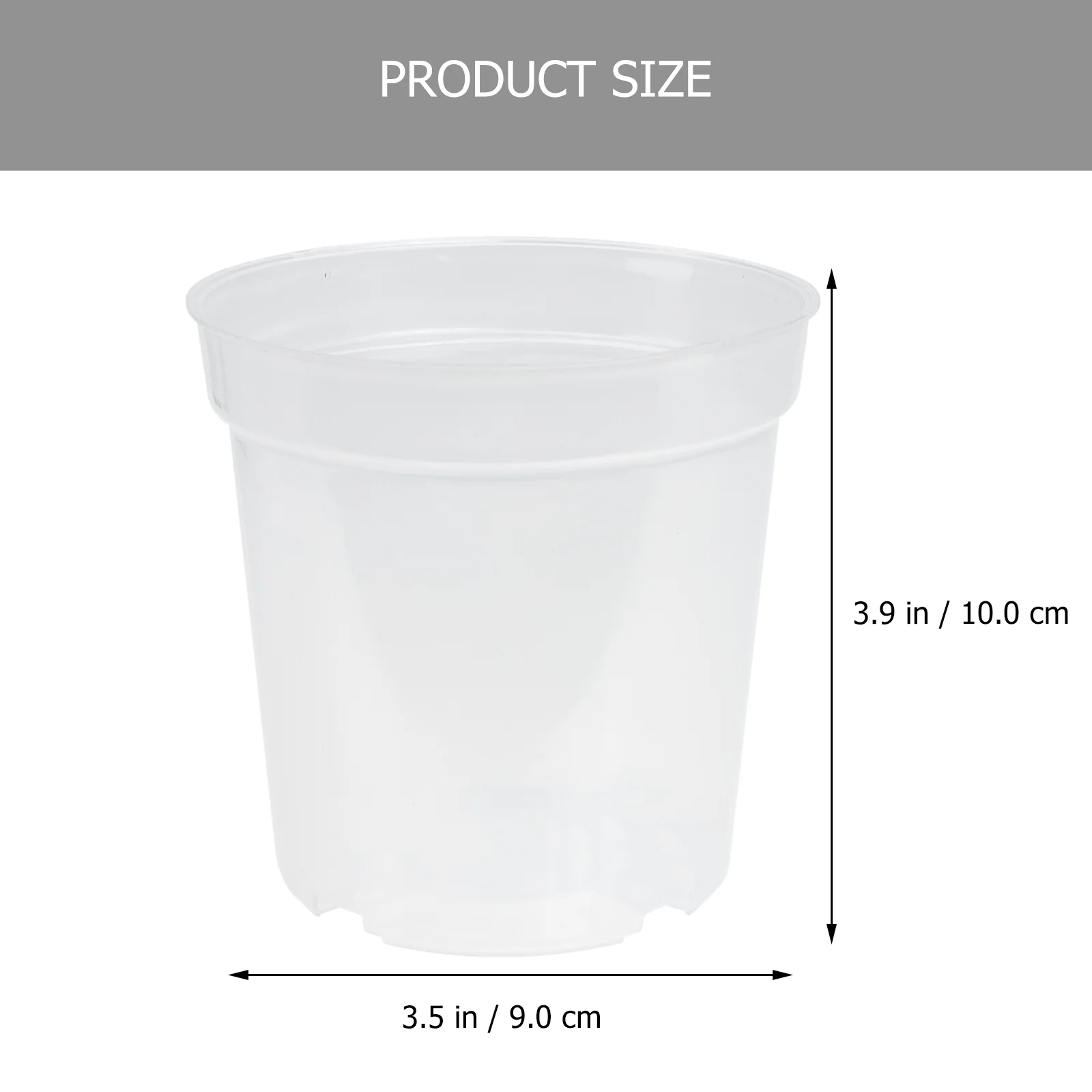 

5pcs Plant Transparent Nursery Flower Pots Plant Pots Garden Supply