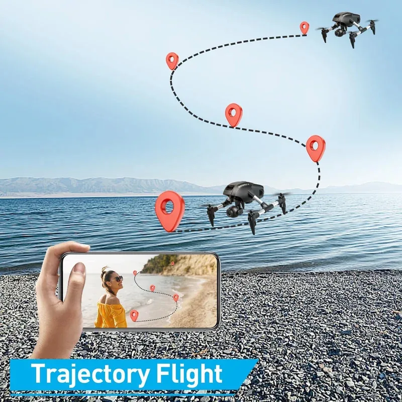 Drone Selfie Poche V42 4K WIFI FPV Maintien d'Altitude