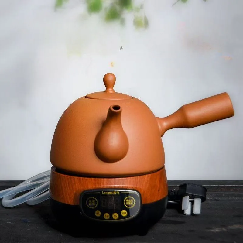 Automatic Add Water Smart Tea Maker Electric Kettle Ceramic Purple Sand 304Stainless Steel Antidry 0.6L 1000w