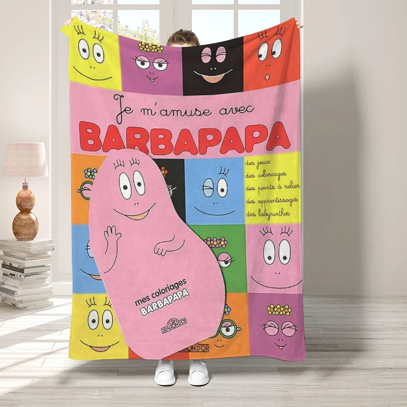 

Anime Blanket Les Barbapapa Sofa Blankets & Throws Summer Comforter Bedspread on the Bed Bedspreads Throw Double Baby Decorative