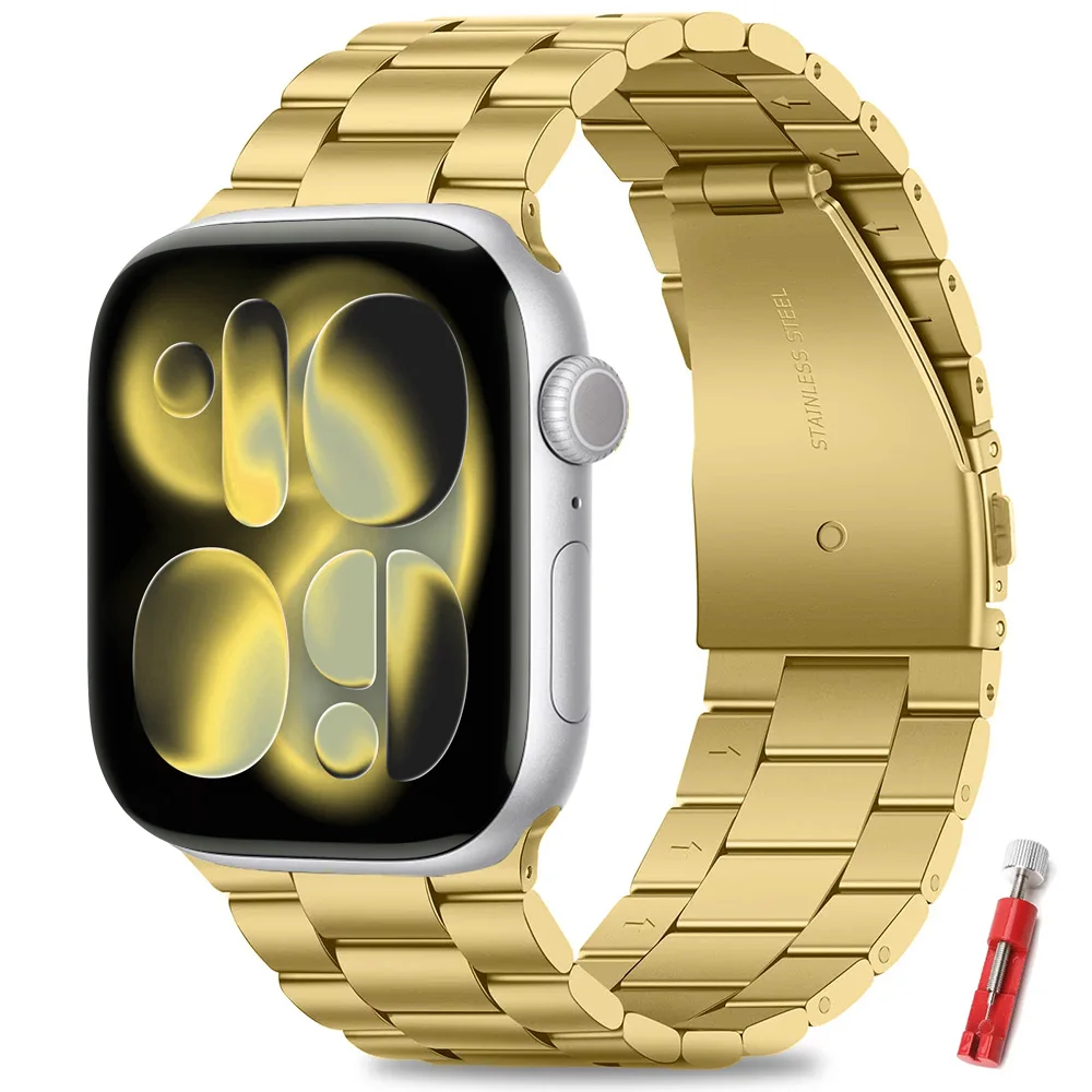 Premium Stainless Steel Watch Strap - Elegant Metal Bracelet