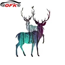 

Lifelike Cartoon Reindeer Silhouette Decal PVC Motorcycle Car Sticker 15.7CM*10.7CM