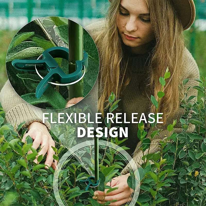 Plant Fixed Clips Reusable Greenhouse Bracket forFixing Stems of Flower Vine Vegetables Tomatoes Fastener Garden Supplies