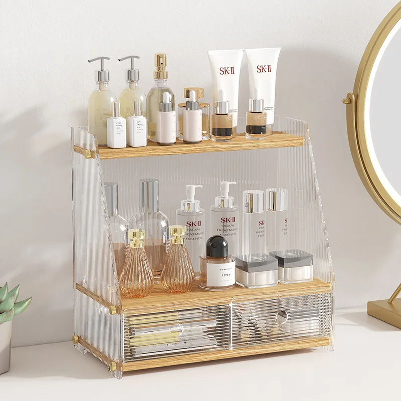 

Nordic Acrylic Desktop Cosmetic Storage Box Bedroom Bathroom Drawer Type Skin Care Products Lipstick Jewelry Shelving