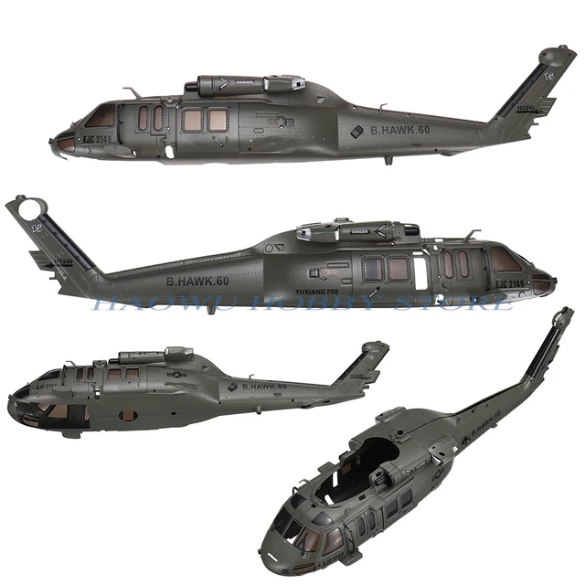 Helicoptero Black Hawk UH60 de controle remoto escala 1:47 escala do falcão  UH60-Black 6