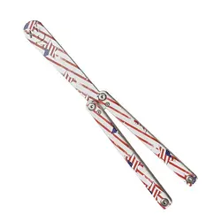 Beginner - Friendly Fancy Plastic Butterfly Knife with UV Print Design (Freedom)