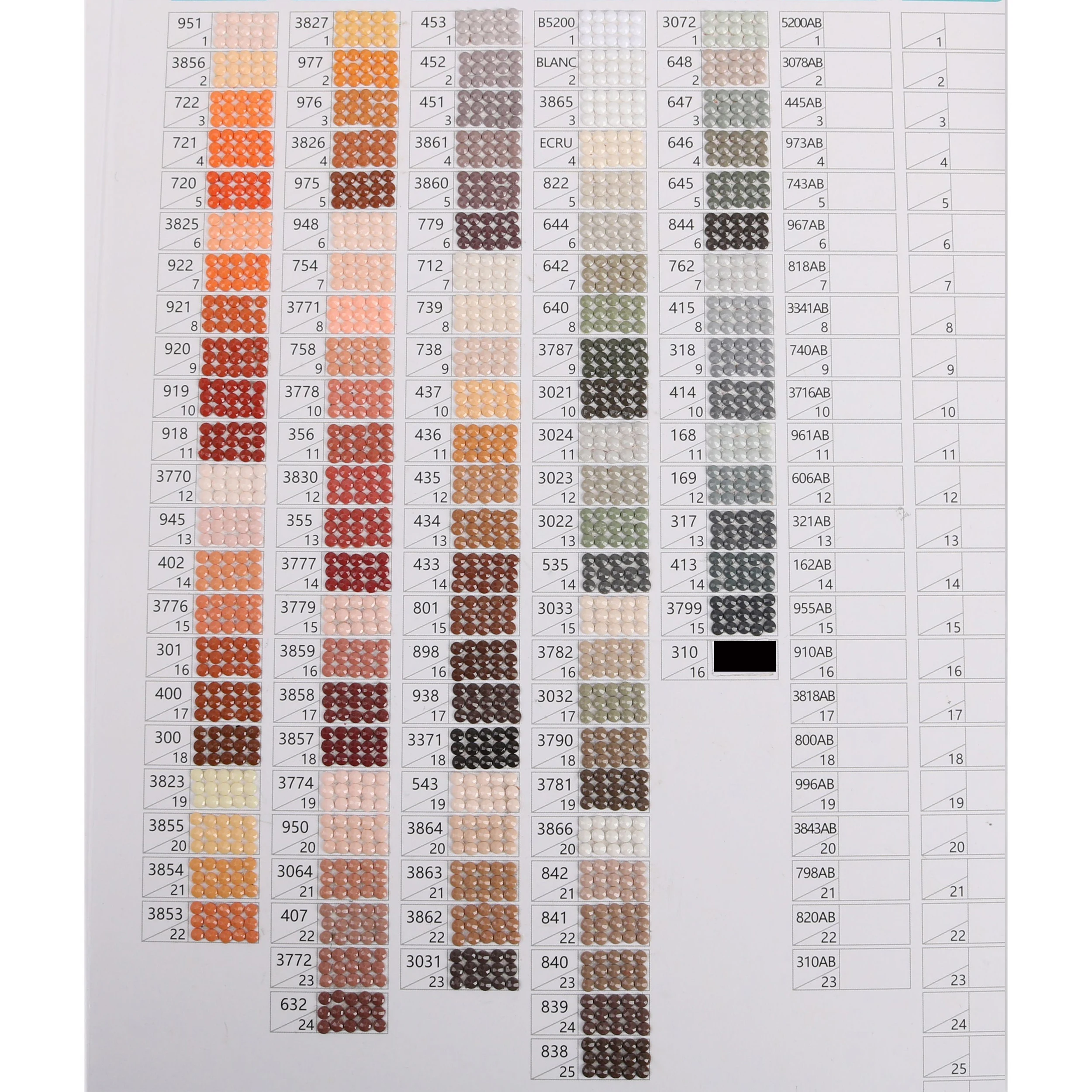 Diamond Painting 447 Colors Full Round/square Drill Diamond Rhinestone Accessories