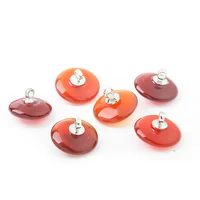 12mm Natural Stone Agate Shank Buttons Vibrant Onyx Round Gemstone Button for Scrapbooking DIY Sweaters Home Sewing Accessories 2