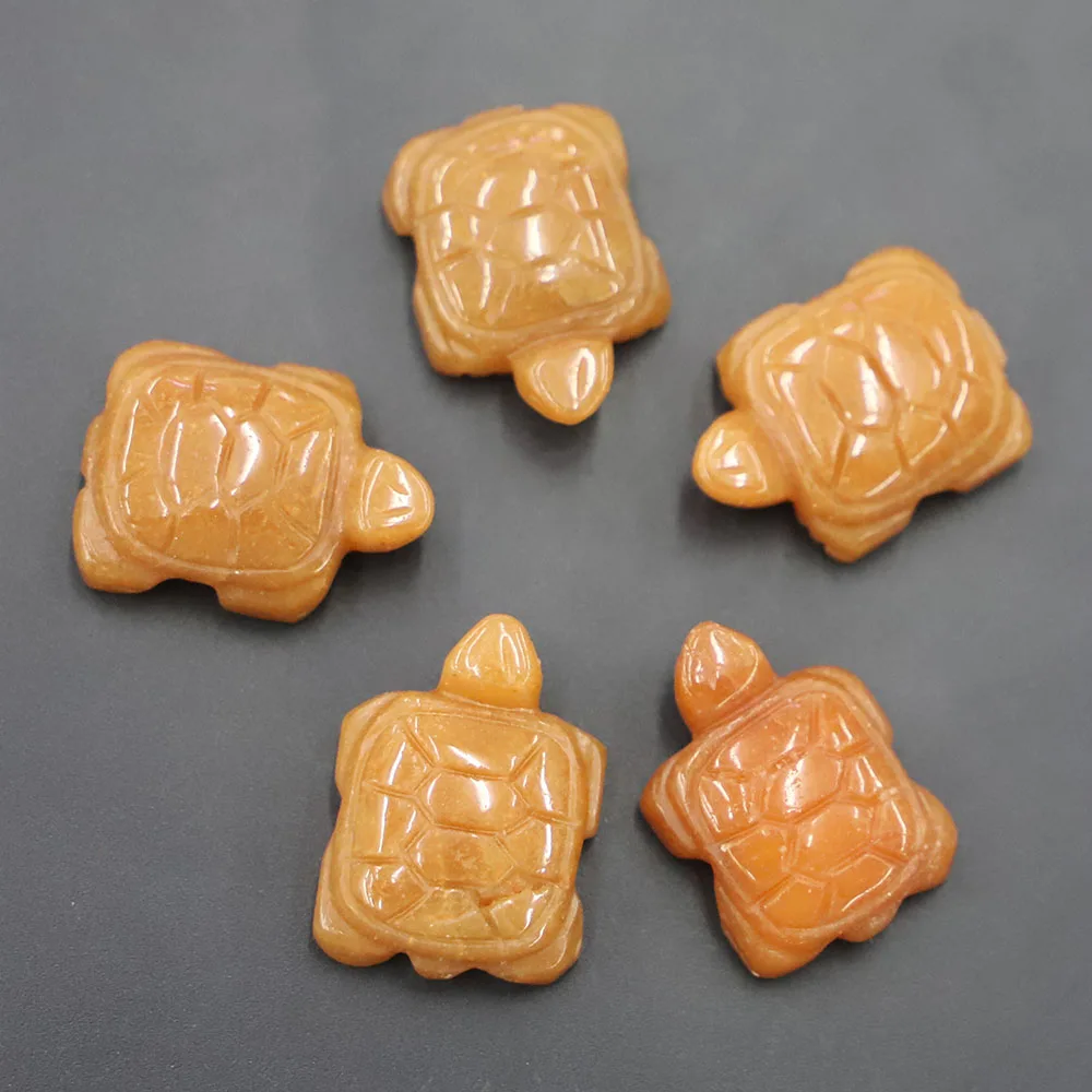 Free Shipping Natural Stone Hand-carved Turtle Decoration Small Animal Semi-precious Charm Jewelry Accessories Wholesale 8Pc/Lot