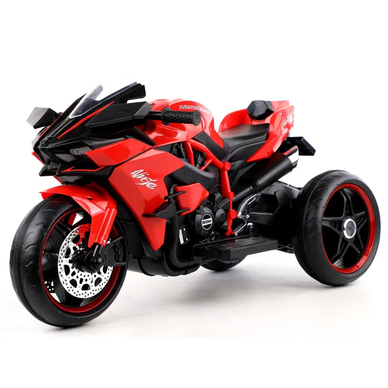 

New Children's Electric Three-wheeled Motorcycles Battery Rechargeable Double Drive Large Toy Car Baby's First Birthday Gift