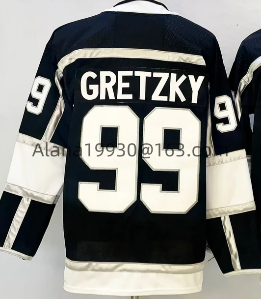 사용자 정의 아이스 하키 스티치 저지 이름 번호 Gretzky Kopitar Doughty Kempe Fiala 남성 여성 및 청소년을위한 유니폼