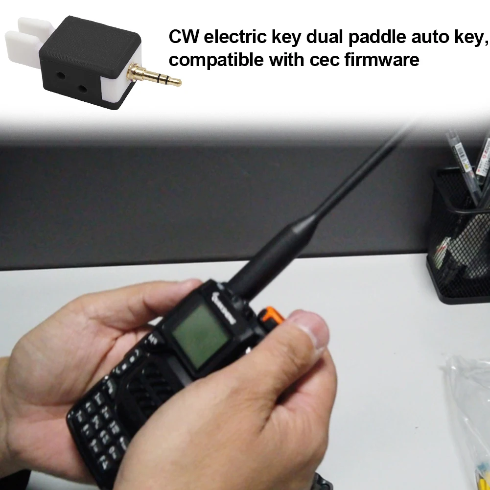 For Quansheng K5/K6 CW Electric Key Adjustable Finger Force Dual Paddle Automatic Key Electric Key