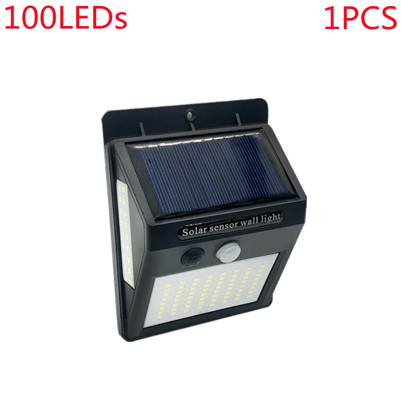 3Mode Waterproof 100 LED Solar Motion Sensor Lights Outdoor Sunlight Solar Powered Street Wall Lamp for Garden Decoration solar lamps Solar Lamps
