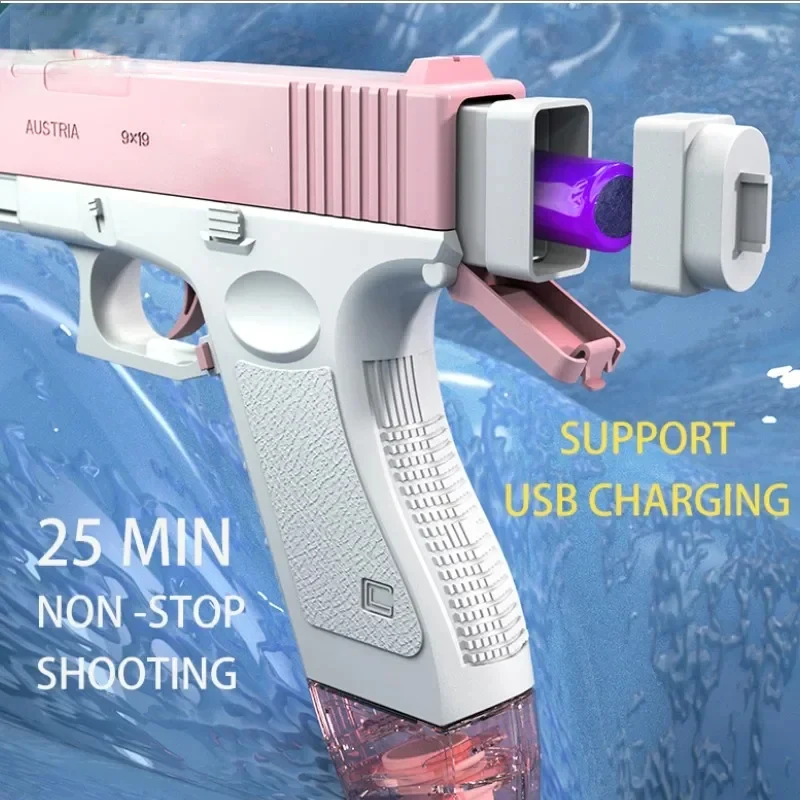 Electric Water Gun Children Toy Squirt Toy For Boys High-pressure Strong Charging Energy Bared Water Pistol Kids Toys Gift water guns