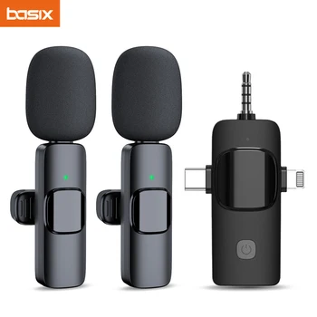Wireless Lavalier Microphone: High-Quality Audio For Recording, Live Streaming (3in1 Male)