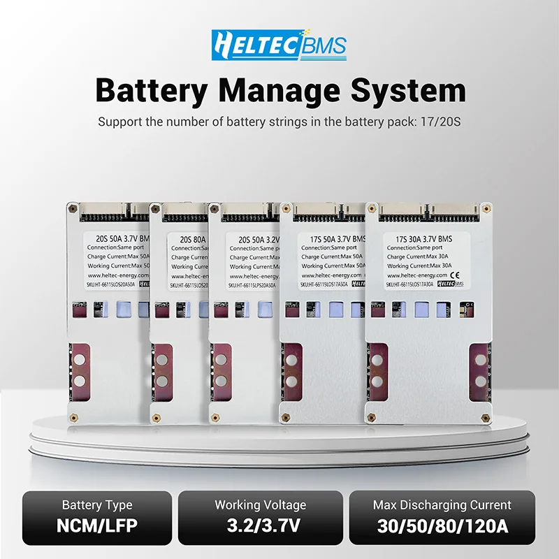 lipo 17s 60v bms/20s 72v bms lifepo4 30a 50a 80a 100a 120a 18650/21700 lithium b