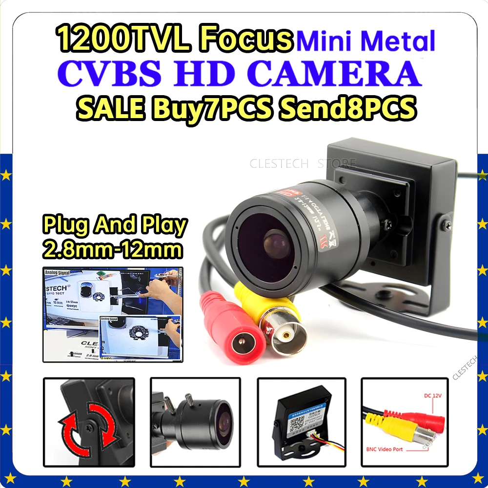Mini Zoom CCTV Camera 2.8mm-12mm 1200TVL HD Zoom Manual focusing ...
