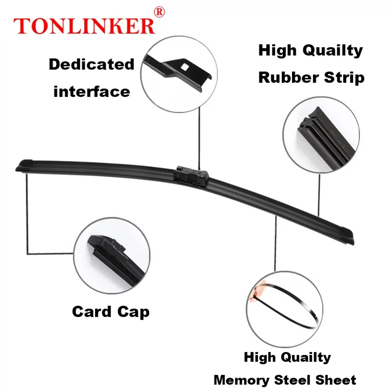 TONLINKER Wiper Blades For Changan CS75 2014-2018 2019 2020 2021 Car Accessories Front Windscreen Wiper Blade Brushes Cutter
