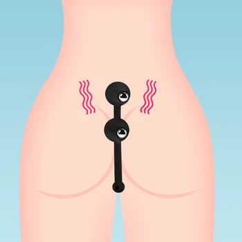 Anal Beads Metal Balls Inside Silicone Butt Plug Sex Toys for Women Men Gay Prostate Massage Cherry Pull Anus Dilator 3