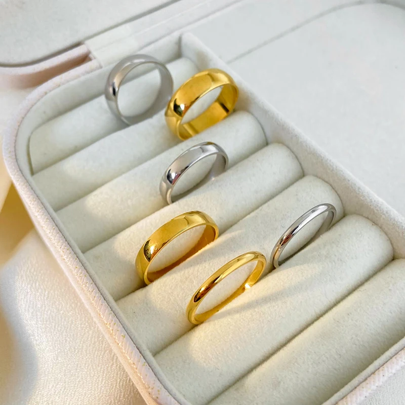 PROSTEEL Stapelbare ringen voor vrouwen Verguld volledige vinger ring Verstelbare duim middelste ringen