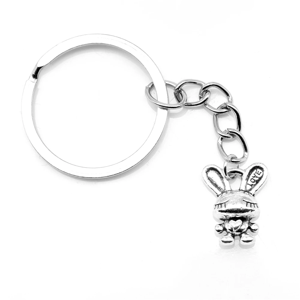 

1 Piece Rabbit Keychain Vintage Jewelry 13x17mm