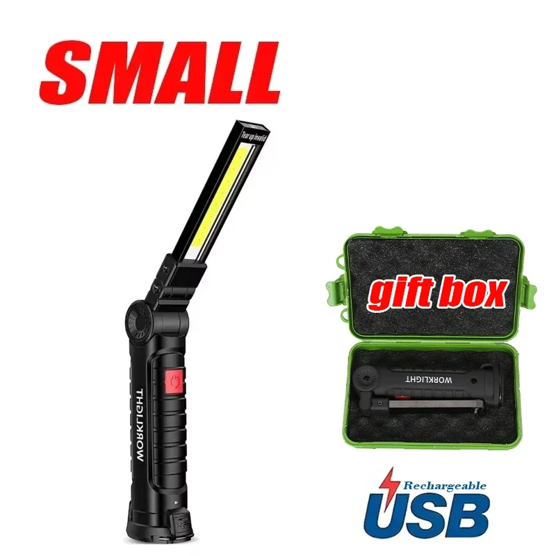 COB LED Work Light Dimmable USB Rechargeable LED Flashlight Inspection thumbnail 5