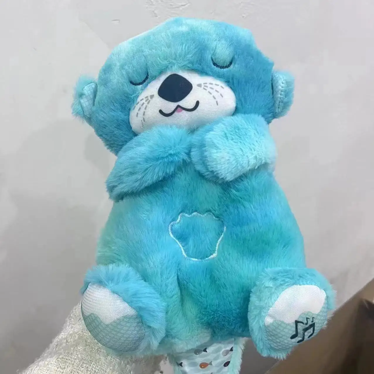 Baby Breathing Bear Newborn Soothing Sleep Playmate Otter Plush Doll Toy Kids Music Sleeping Companion Sound Light Doll Toy Gift 6