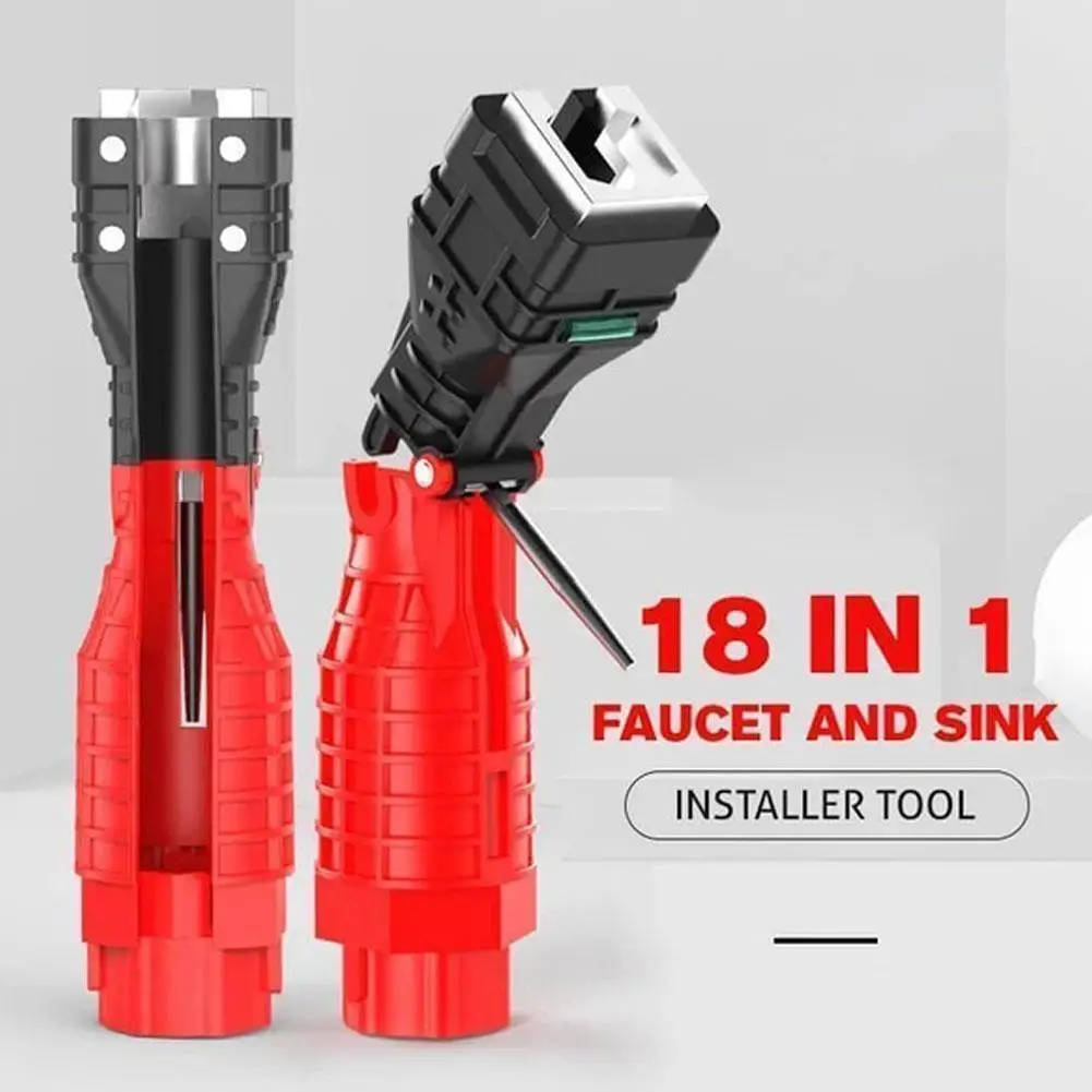 Bathroom Pipe Wrench Professional Plumbing Tool 18 In 1 Multifunctional