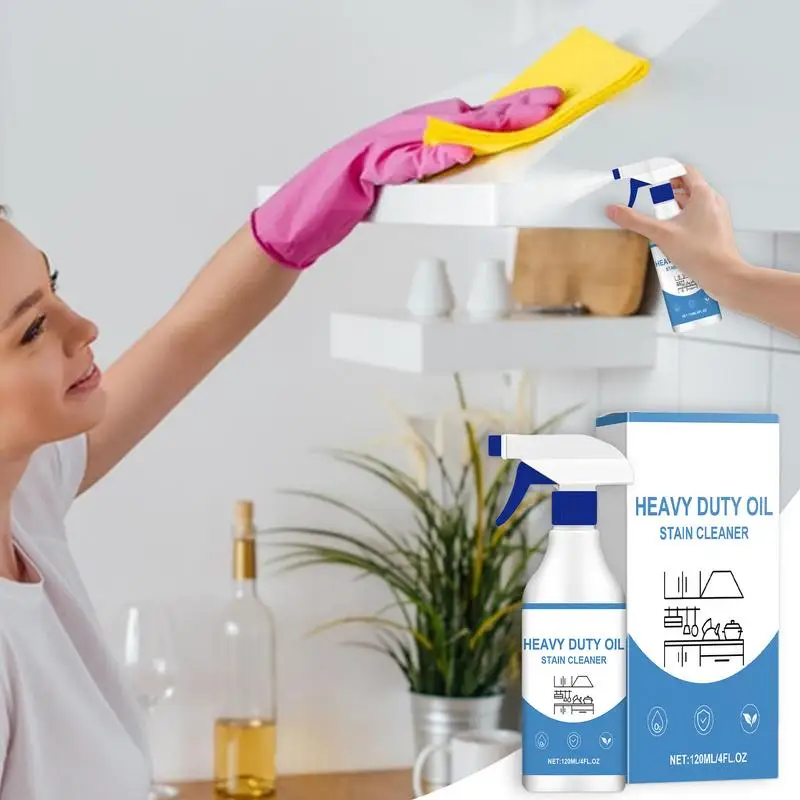 Heavy Duty Oil Stain Cleaner Grease Stain Remover 120ml Kitchen Grease Foam Cleaner Oil Stains Degreaser Household Spray