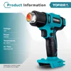 Yofidra 50-550℃ Cordless Heat Gun Wind Speed 6 Gear LED Temperature Display Industrial Home Hot Air Gun For Makita 18V Battery 3