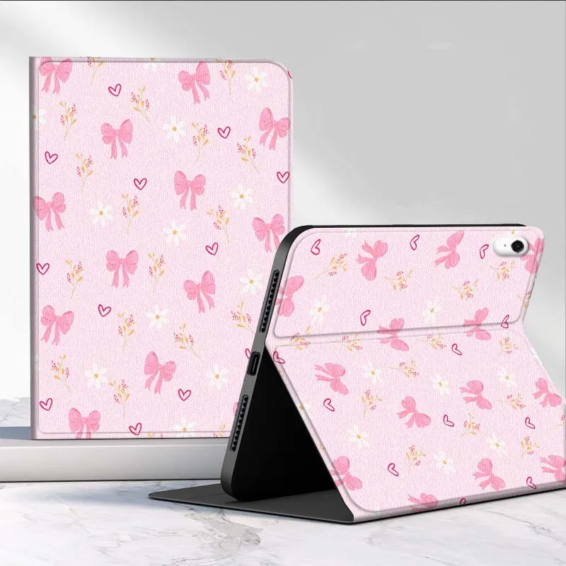 Cartoon Pink Bow Heart Soft Tablet Case