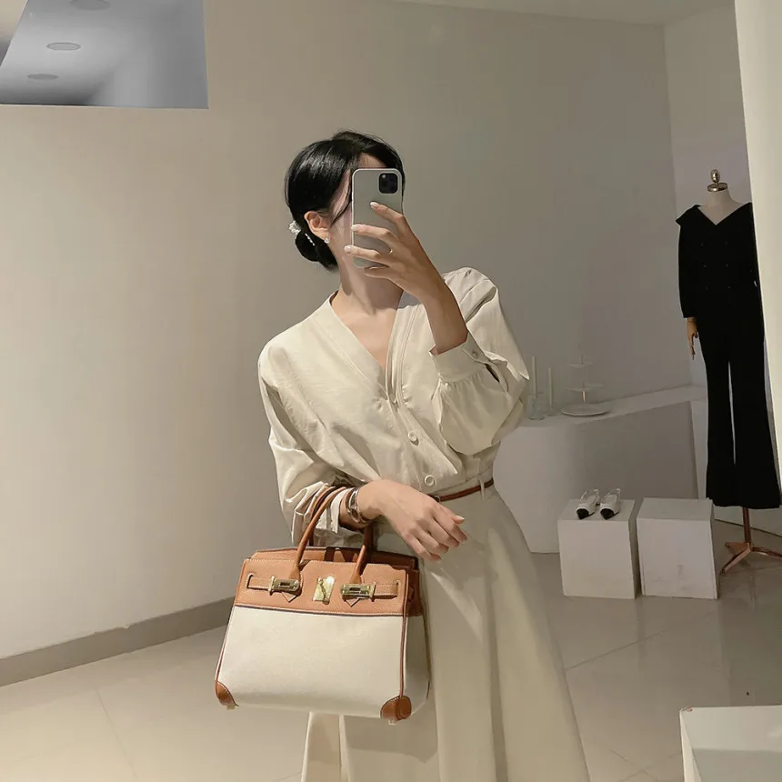 Korean Fashion V-neck Midi Dresses for Women with Belt Long Sleeve A-line Office Lady Autumn New Elegant Solid Female Clothing