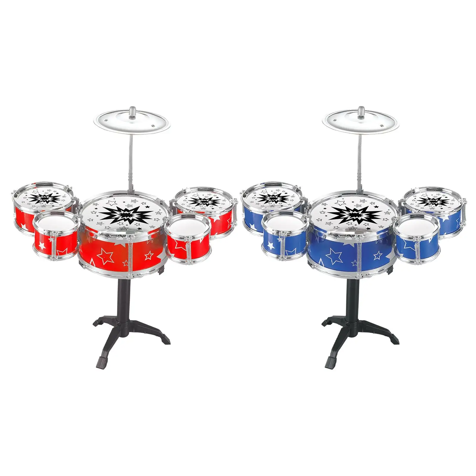 Kids Drum Kits Musical Percussion Instruments Preschool Learning Toy Music Enlightenment Mini Drum Set Simulation for Boys Kids Preschool Children Gifts