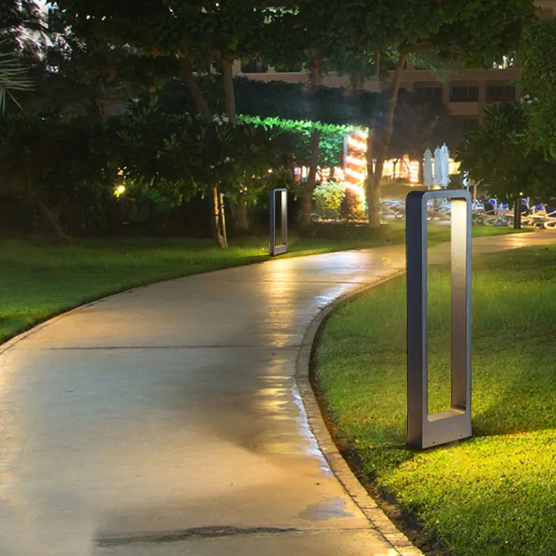 Waterproof Led Garden Lawn Lamp Modern Aluminum Pillar Outdoor Courtyard Vlla Landscape Bollards Light led lamp