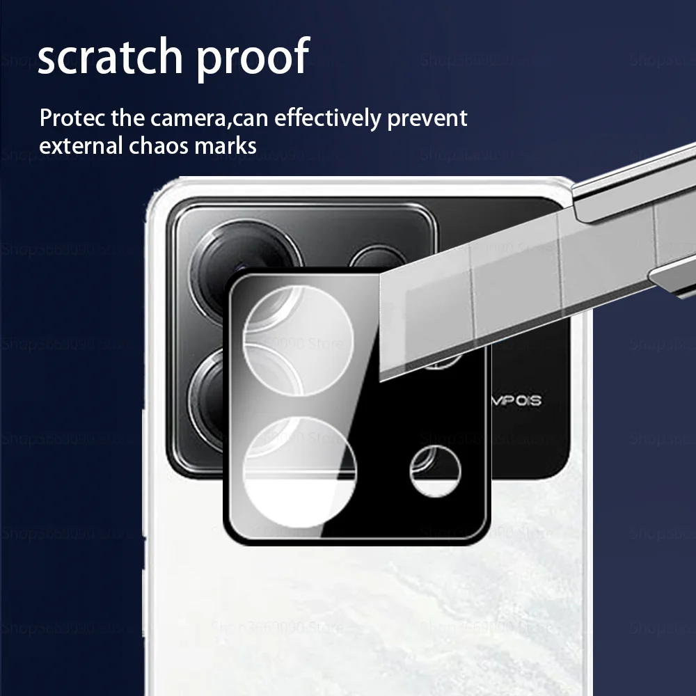 3D Curved Tempered Glass Rear Camera Protective Case, 6.67 inches