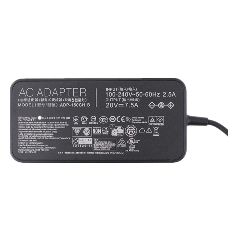 Power Adapter Laptop Charger 20V 7.5A 150W 6.0*3.7mm AC Laptop Adapter Power For ASUS ADP-150CH B Charger FX505 FX505D FX505DU FX505DT FX95G/D FX95GT