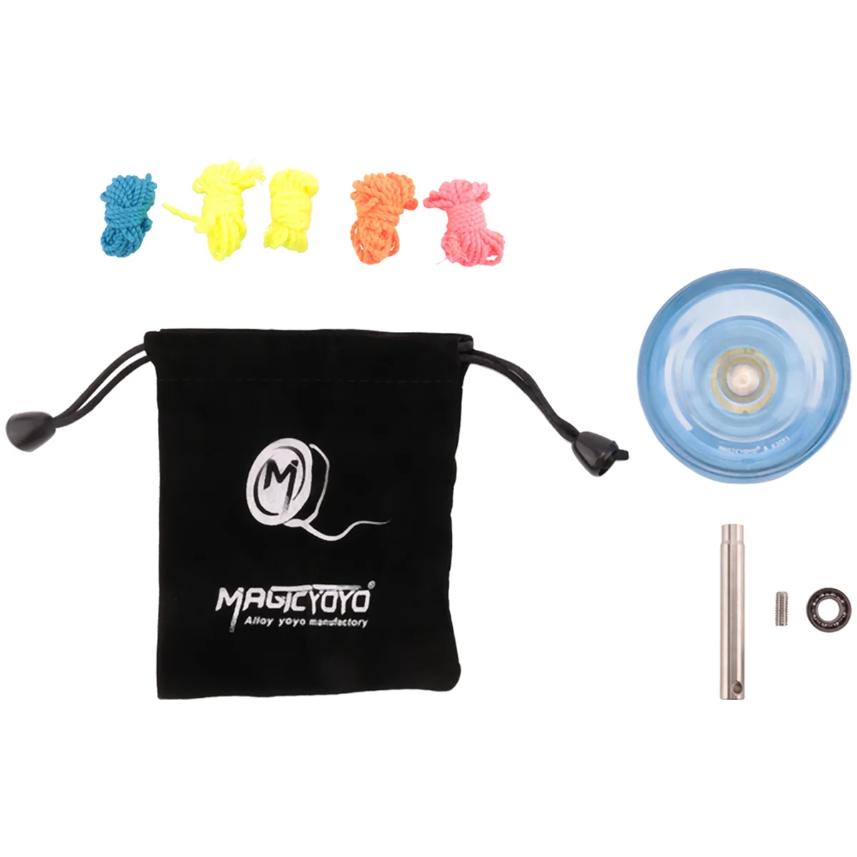 A72I K2 Plus Crystal Responsive Yoyo,Dual Purpose Yo-Yo with Replacement Unresponsive Bearing for Intermediate,Blue