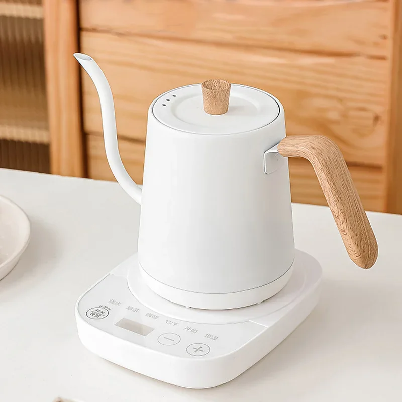 Electric Kettle Goose Neck 800ml Coffee Pot Intelligent Temperature Potentiometer Controlled110V-220V 1000W Kettle Fast Heating